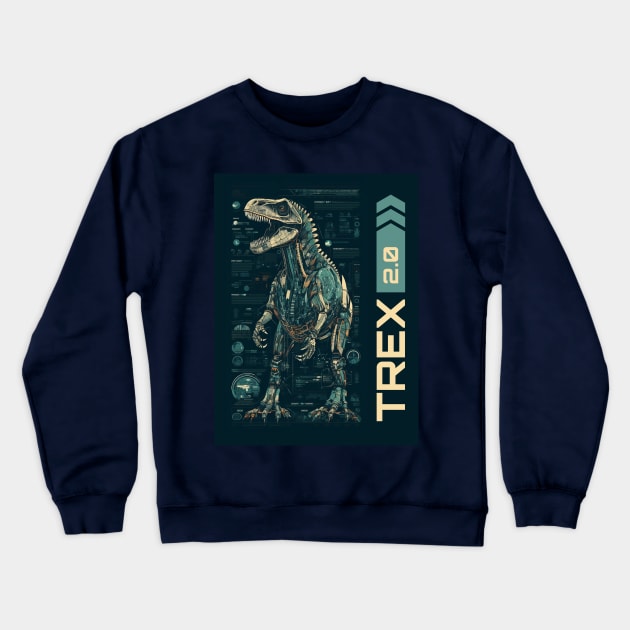 t-rex 2.0 Crewneck Sweatshirt by adigitaldreamer